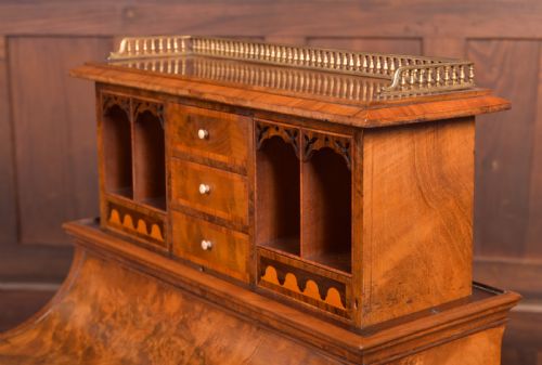 fig 1. Victorian Burr Walnut Pop Up Davenport