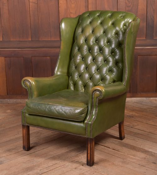 Chesterfield Wing Back Leather Chair
