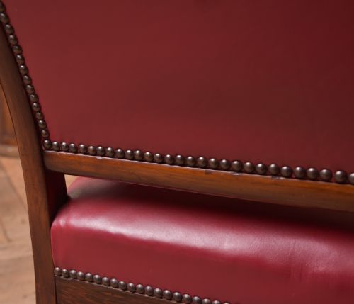REGENCY ROSEWOOD LEATHER ARM CHAIR - ADDITIONAL PHOTO 15