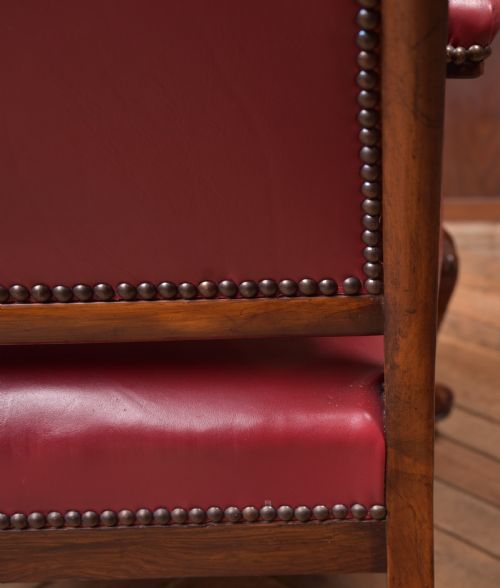 REGENCY ROSEWOOD LEATHER ARM CHAIR - ADDITIONAL PHOTO 18