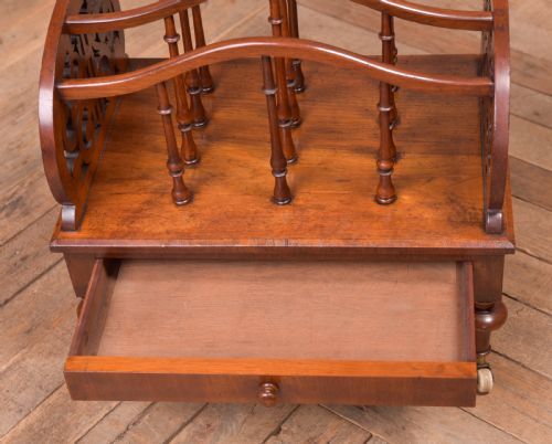 VICTORIAN WALNUT CANTERBURY - ADDITIONAL PHOTO 1