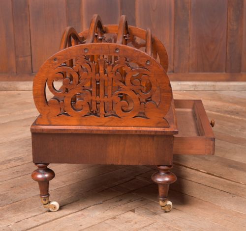 VICTORIAN WALNUT CANTERBURY - ADDITIONAL PHOTO 3