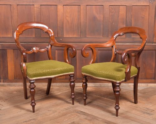 Pair of Balloon Back Arm Chairs