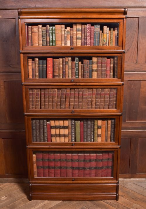Edwardian Mahogany Globe Wernicke 5 Section Bookcase