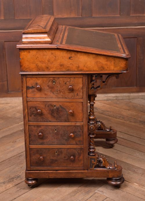 VICTORIAN WALNUT DAVENPORT - ADDITIONAL PHOTO 8