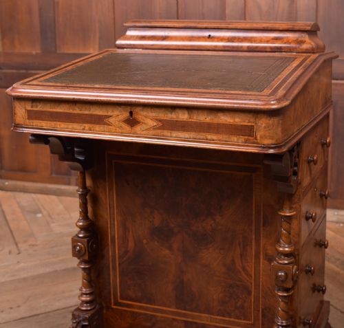 VICTORIAN WALNUT DAVENPORT - ADDITIONAL PHOTO 15