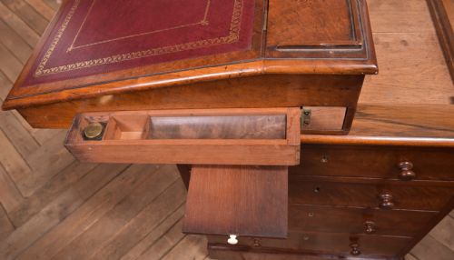VICTORIAN WALNUT DAVENPORT - ADDITIONAL PHOTO 6