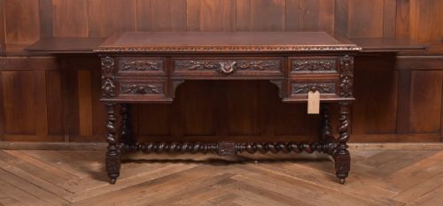 Oak Carved Writing Desk