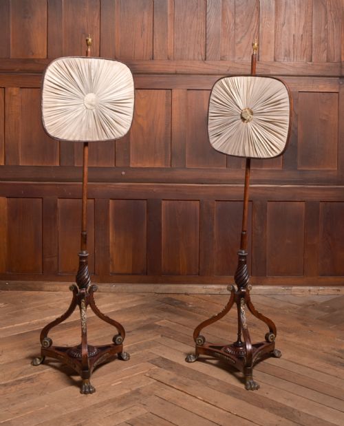 Pair of Regency Pole Screens