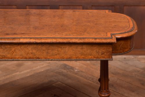 VICTORIAN BURR WALNUT LIBRARY TABLE - ADDITIONAL PHOTO 15