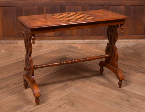 Burr Walnut Games Table