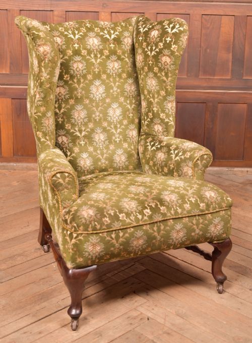 Mahogany Wingback Chair