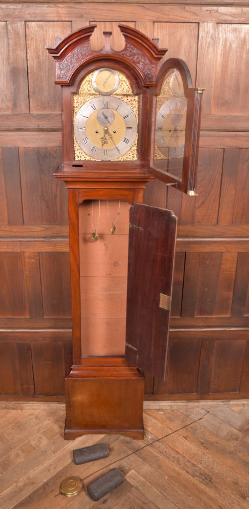 GEORGIAN MAHOGANY GRANDFATHER CLOCK - ADDITIONAL PHOTO 5