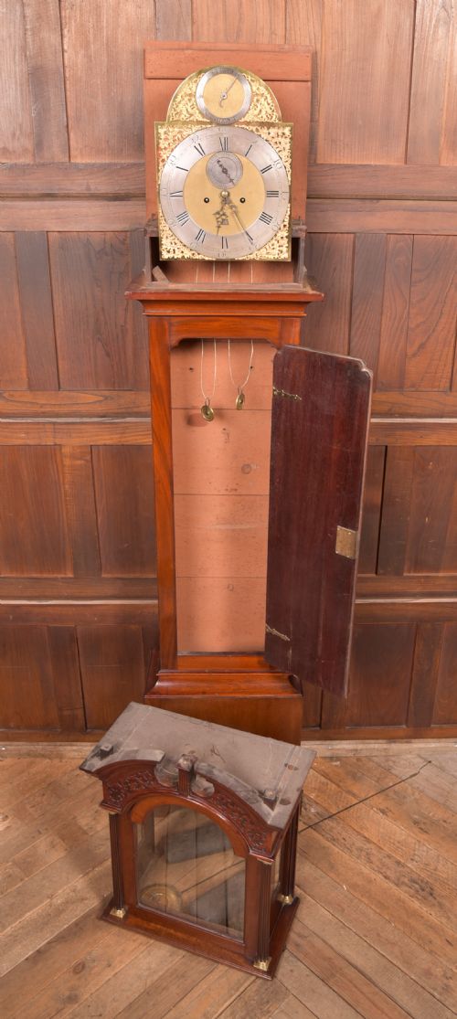 GEORGIAN MAHOGANY GRANDFATHER CLOCK - ADDITIONAL PHOTO 7