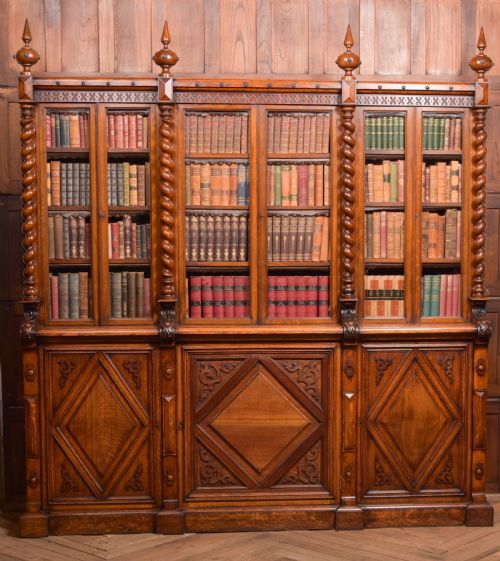 VICTORIA OAK BARLEY TWIST BOOKCASE - ADDITIONAL PHOTO 1