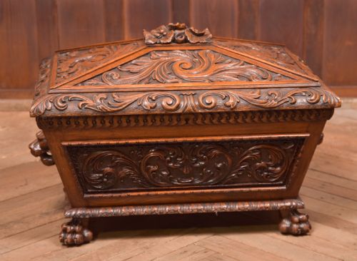 Carved Oak Cellarette