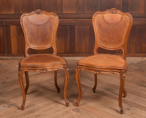 Pair of Walnut Bedroom Chairs