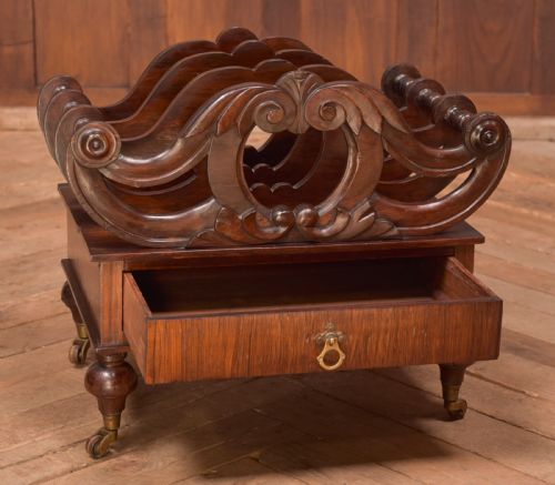 VICTORIAN ROSEWOOD CANTERBURY - ADDITIONAL PHOTO 1