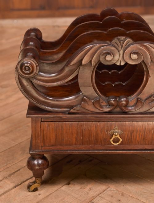 VICTORIAN ROSEWOOD CANTERBURY - ADDITIONAL PHOTO 7