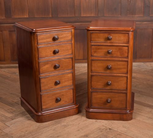 Pair of Mahogany Victorian Bedside Cabinets