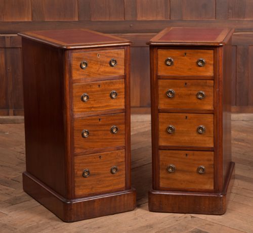 Pair of Victorian Mahogany Bedside Drawers