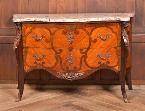 French Marble Top Chest of Drawers