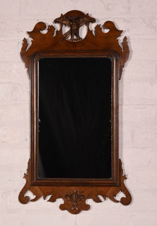Chippendale Style Walnut Wall Mirror