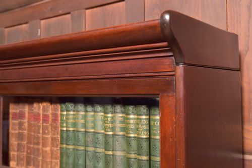 MAHOGANY DOUBLE SECTIONAL BOOKCASE - ADDITIONAL PHOTO 2