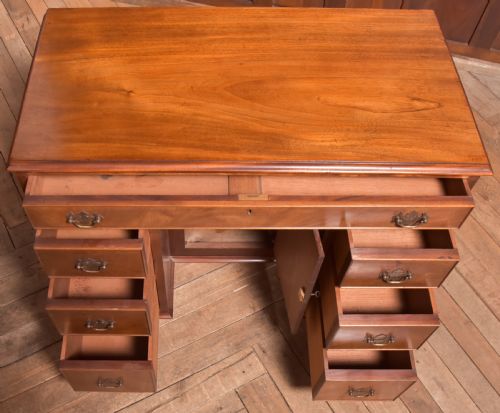 MAHOGANY KNEE HOLE DESK - ADDITIONAL PHOTO 11