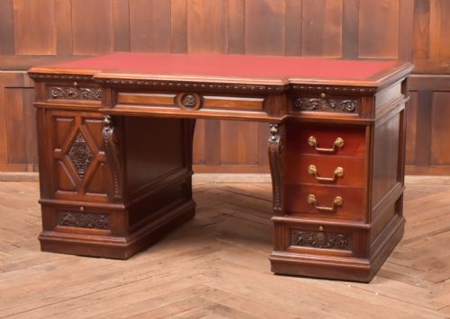 Edwardian Mahogany Partners Desk
