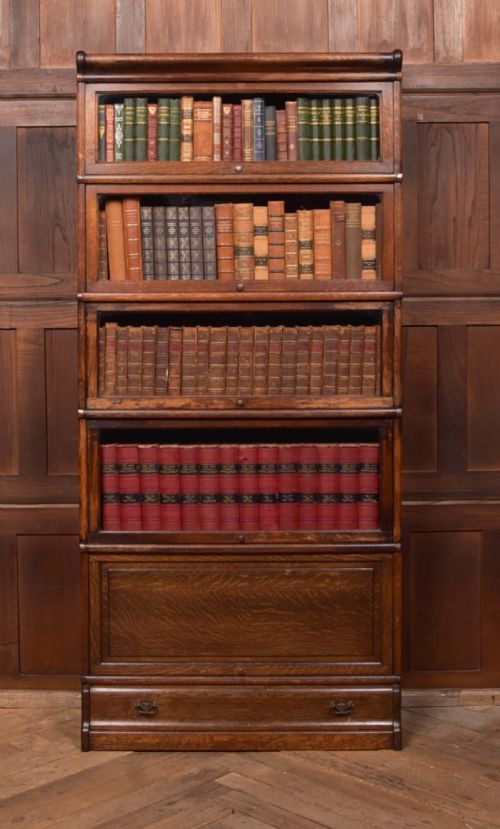 Globe Wernicke Oak 5 Sectional Bookcase
