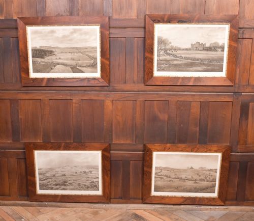 Set of Four Rosewood G.D. Giles Prints