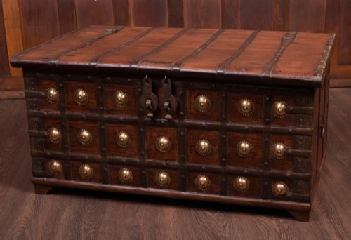 Indian Metal Bound Storage Chest