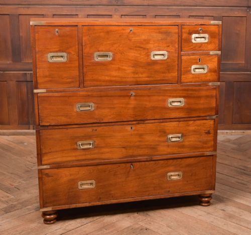 Camphor Wood Campaign Secretaire Chest