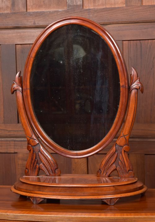 Victorian Mahogany Cheval/ Dressing Table Mirror