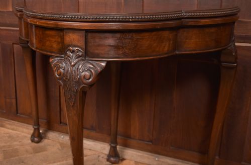 EDWARDIAN DEMI LUNE CARD TABLE - ADDITIONAL PHOTO 4