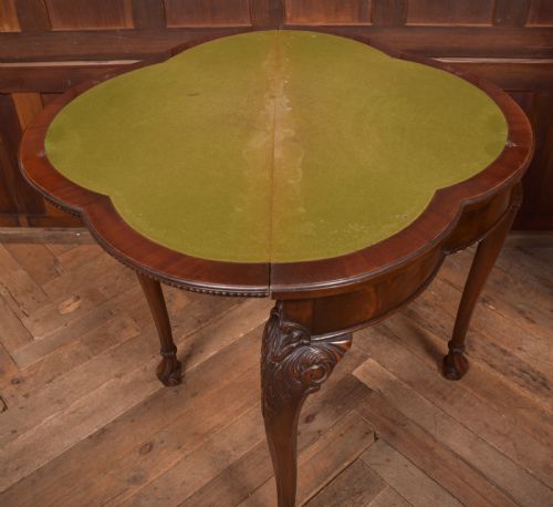 EDWARDIAN DEMI LUNE CARD TABLE - ADDITIONAL PHOTO 8