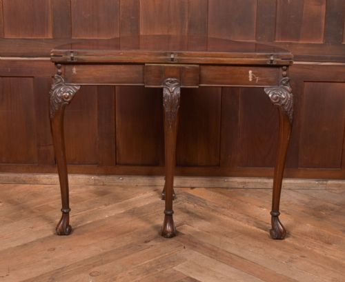 EDWARDIAN DEMI LUNE CARD TABLE - ADDITIONAL PHOTO 11