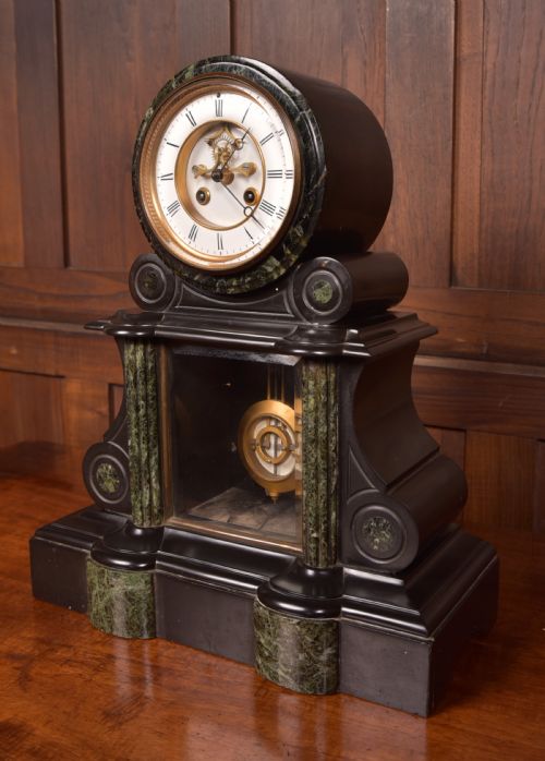 VICTORIAN FRENCH MARBLE CLOCK PINCHON FILS PARIS - ADDITIONAL PHOTO 2
