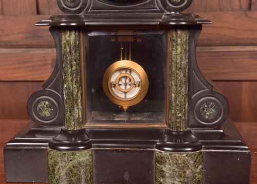 VICTORIAN FRENCH MARBLE CLOCK PINCHON FILS PARIS - ADDITIONAL PHOTO 5