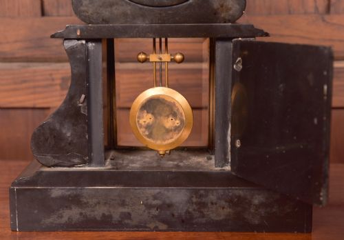 VICTORIAN FRENCH MARBLE CLOCK PINCHON FILS PARIS - ADDITIONAL PHOTO 9