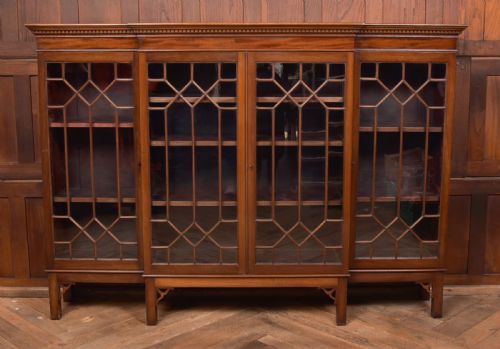 MAHOGANY CHINESE CHIPPENDALE STYLE BOOKCASE DISPLAY CABINET - ADDITIONAL PHOTO 9