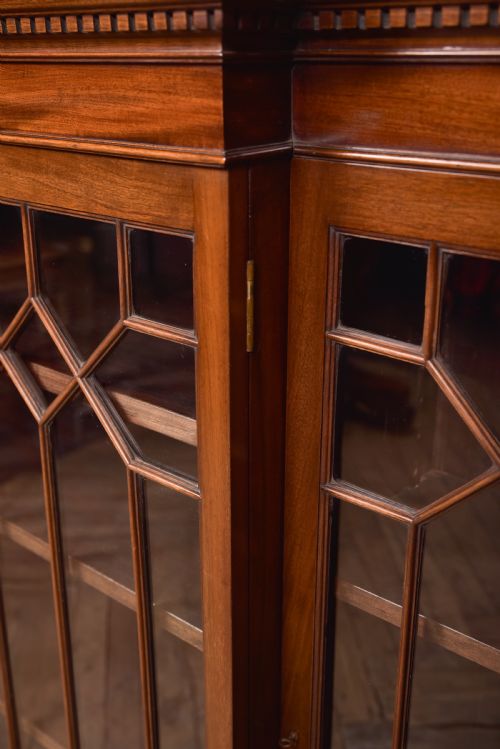 MAHOGANY CHINESE CHIPPENDALE STYLE BOOKCASE DISPLAY CABINET - ADDITIONAL PHOTO 12
