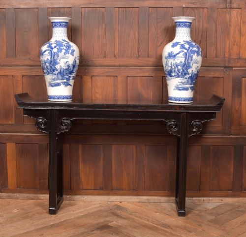 Black Lacquer Chinese Console Table