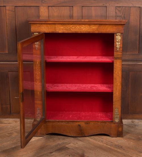 VICTORIAN WALNUT PIER DISPLAY CABINET - ADDITIONAL PHOTO 3