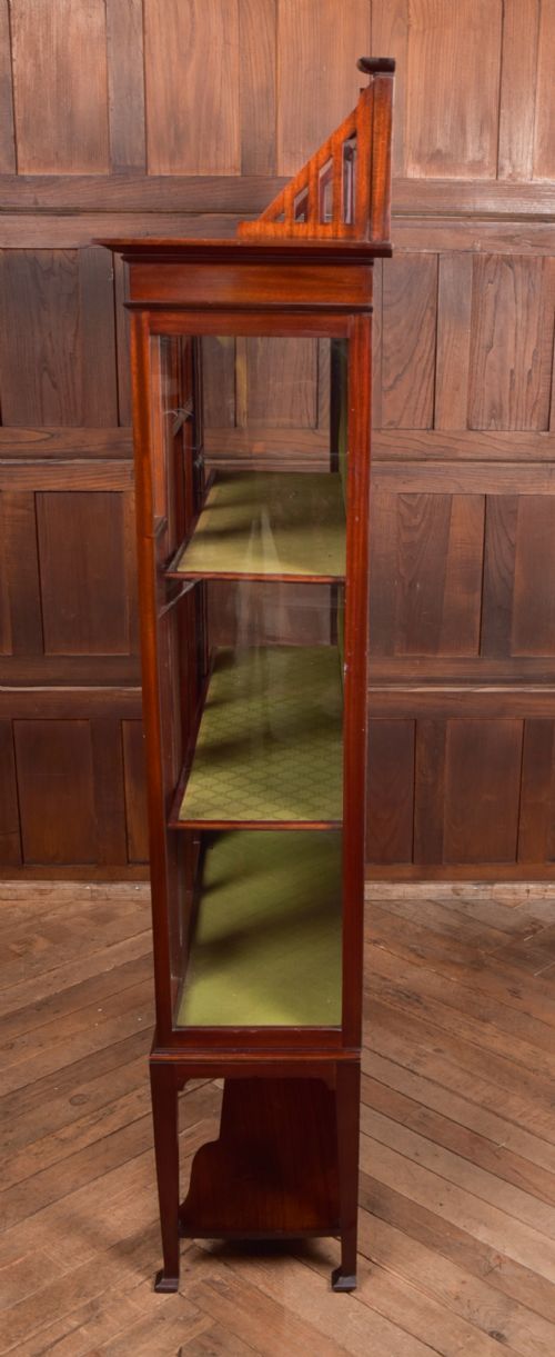 ART NOUVEAU MAHOGANY DISPLAY CABINET - ADDITIONAL PHOTO 8