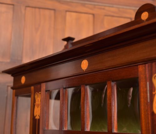 ART NOUVEAU MAHOGANY DISPLAY CABINET - ADDITIONAL PHOTO 10