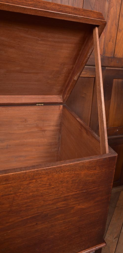GEORGIAN MAHOGANY MULE CHEST HOUSE KEEPER'S TRUNK - ADDITIONAL PHOTO 15