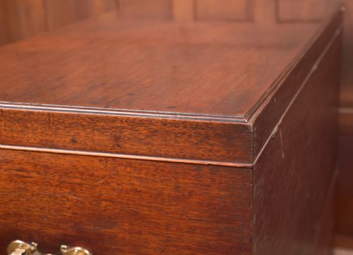 GEORGIAN MAHOGANY MULE CHEST HOUSE KEEPER'S TRUNK - ADDITIONAL PHOTO 20