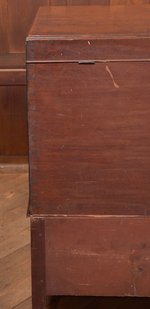GEORGIAN MAHOGANY MULE CHEST HOUSE KEEPER'S TRUNK - ADDITIONAL PHOTO 21